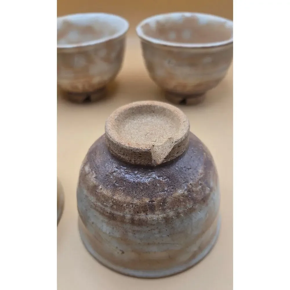 Hagi- Yaki Chawan Japanese Tea/Matcha/Coffee Bowl Cups Set of 5